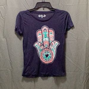 Short sleeve navy top